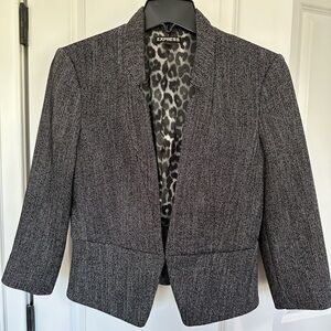 Express black tweed blazer